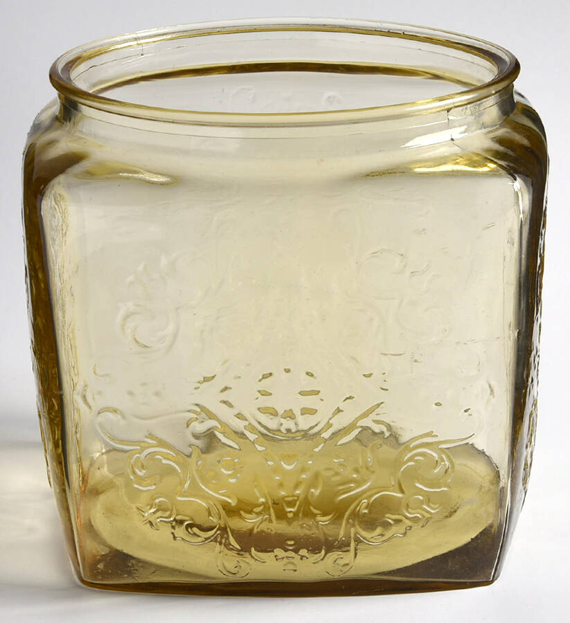 Madrid Amber Cookie Jar No Lid by Federal Glass -1