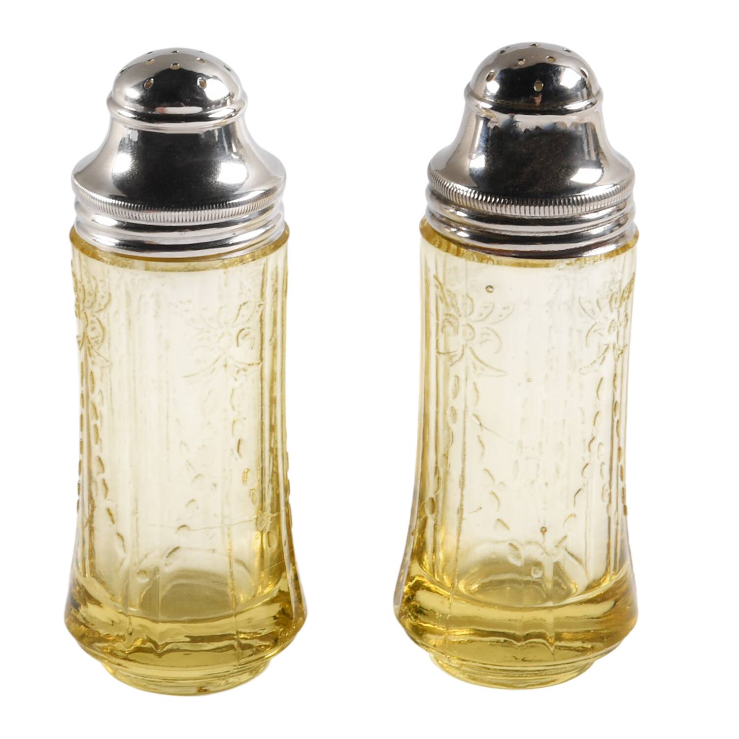 Madrid Amber Shaker Set with Metal Lids by Federal Glass -1