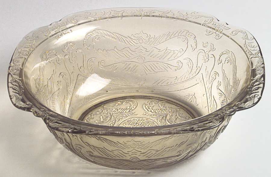 Madrid Amber 9" Large Fruit Bowl by Federal Glass -1