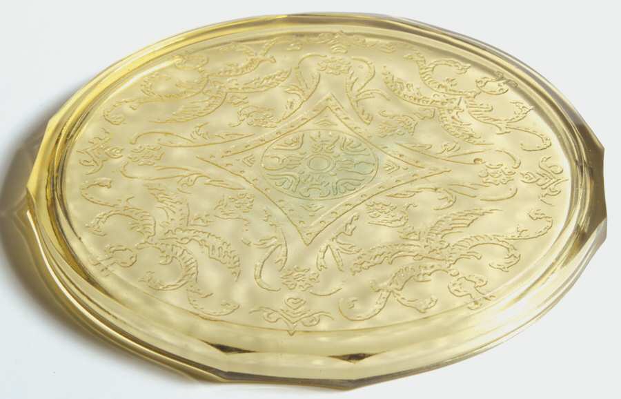 Madrid Amber Round Hot Plate by Federal Glass -1