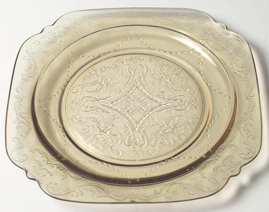 Madrid Amber Luncheon Plate by Federal Glass -1