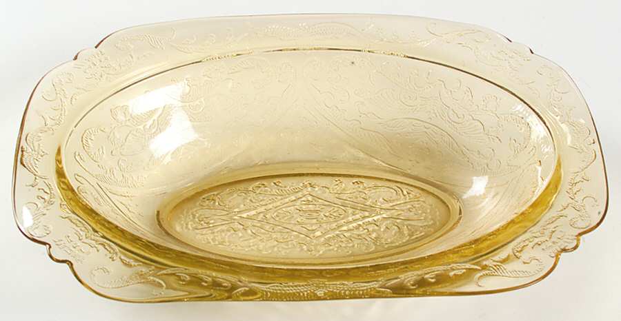 Madrid Amber 10" Oval Vegetable Bowl by Federal Glass -1