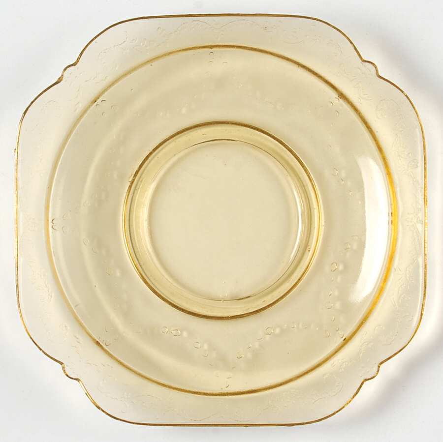 Madrid Amber Saucer Only by Federal Glass -1