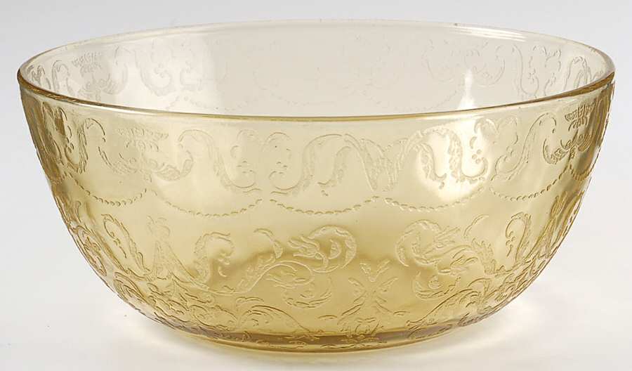 Madrid Amber 9" Salad Bowl by Federal Glass -1