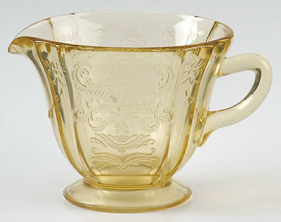 Madrid Amber Footed Creamer by Federal Glass -1