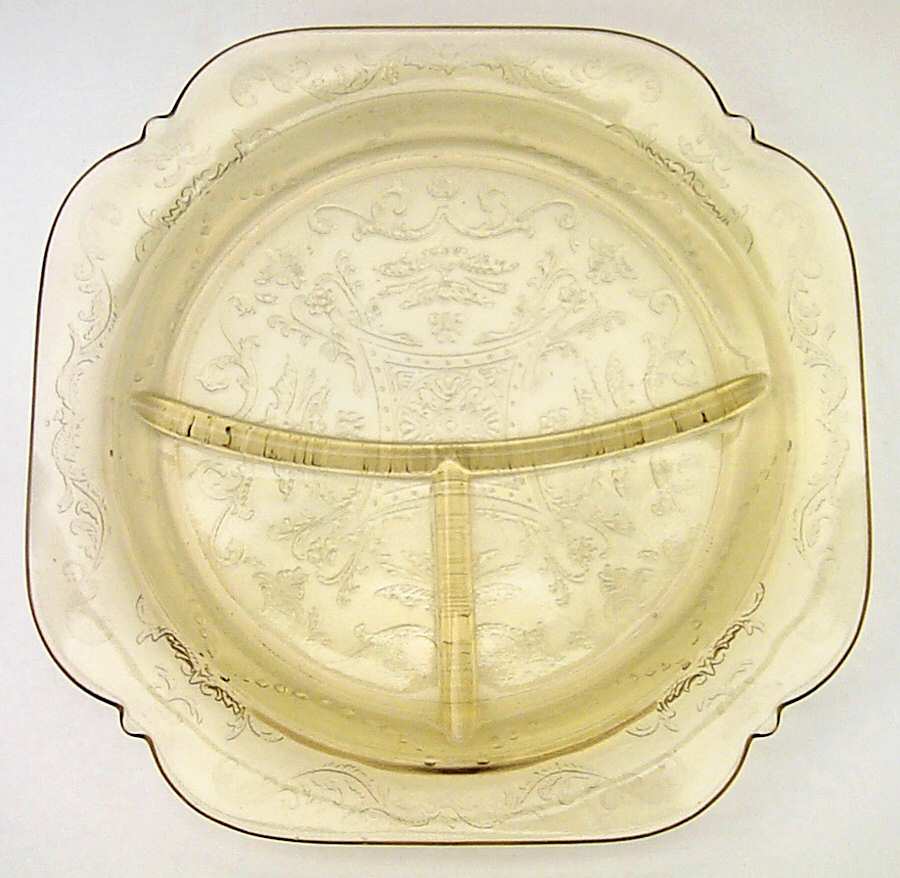 Madrid Amber 10" Grill Plate by Federal Glass -1