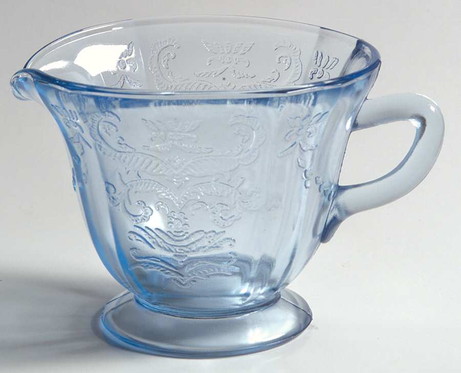 Madrid Blue Footed Creamer by Federal Glass -1