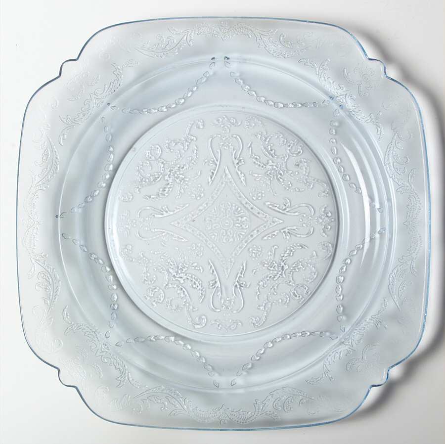Madrid Blue Luncheon Plate by Federal Glass -1