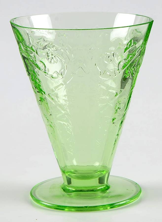 Madrid Green 5 Oz Footed Tumbler by Federal Glass -1