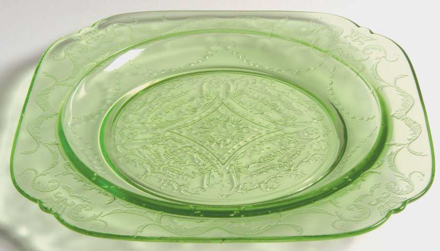 Madrid Green 7" Salad Plate by Federal Glass -1