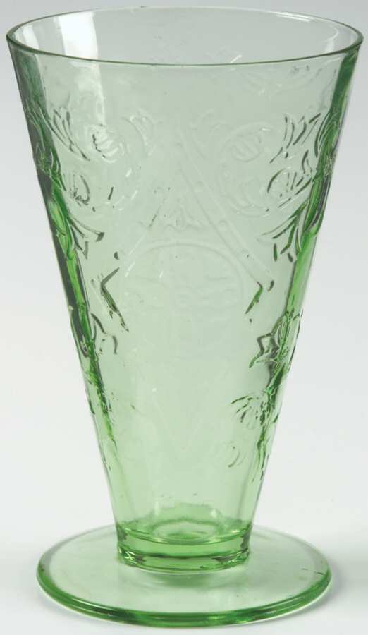 Madrid Green 10 Oz Footed Tumbler by Federal Glass -1