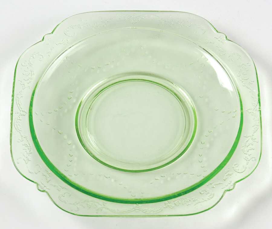 Madrid Green Saucer Only by Federal Glass -1