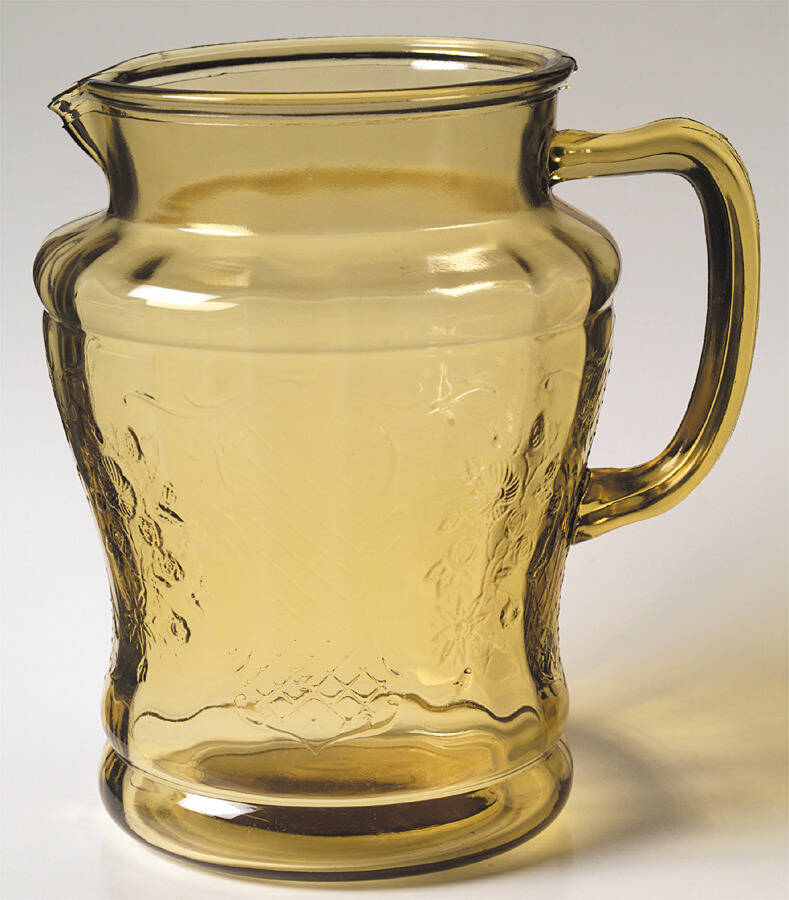 Normandie Amber 80 Oz Pitcher by Federal Glass -1