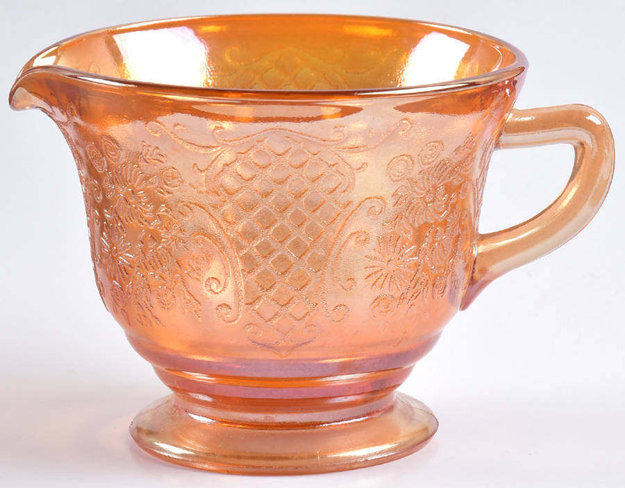 Normandie (Iridescent) Footed Creamer by Federal Glass -1