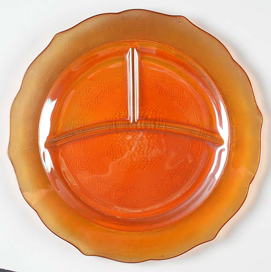 Normandie (Iridescent) Grill Plate by Federal Glass -1