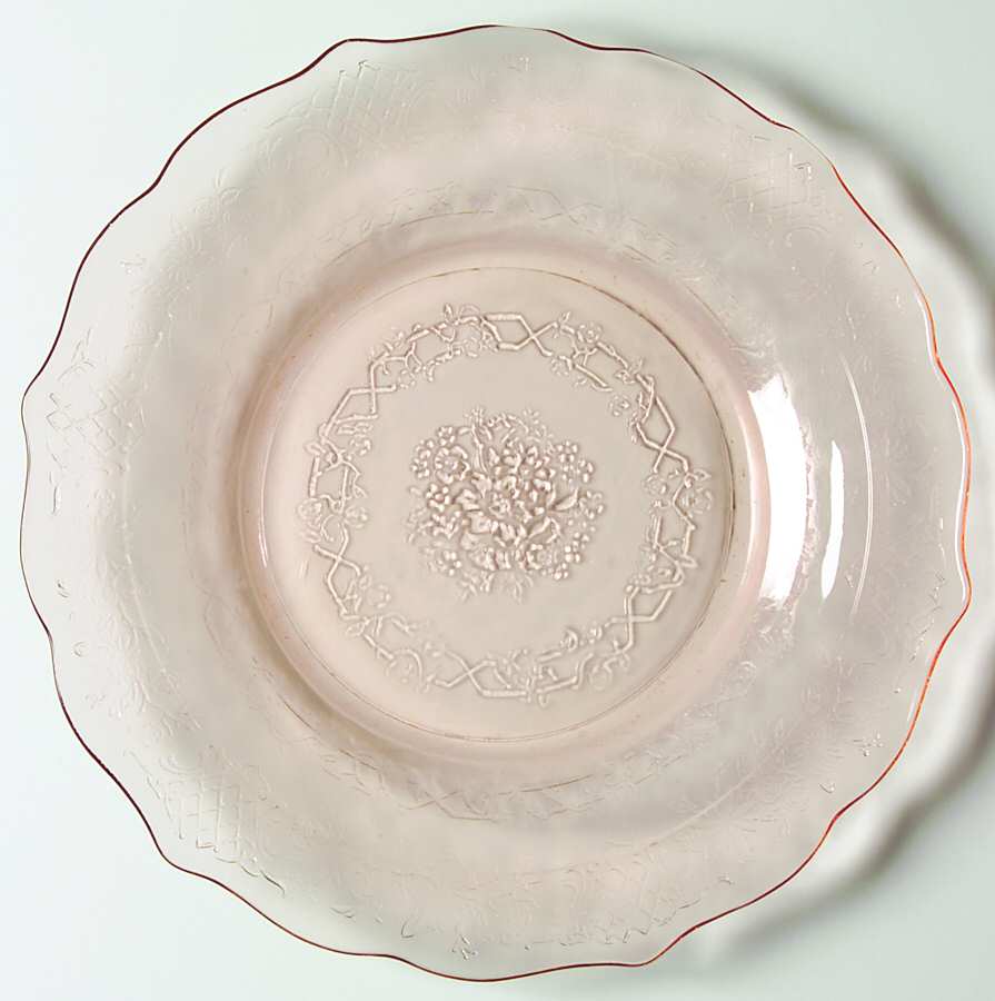 Normandie Pink 7" Salad Plate by Federal Glass -1