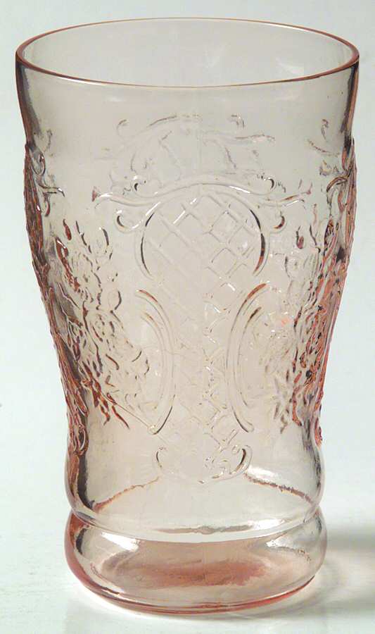 Normandie Pink Flat Juice Glass by Federal Glass -1
