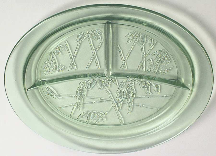 Parrot Green Grill Plate by Federal Glass -1