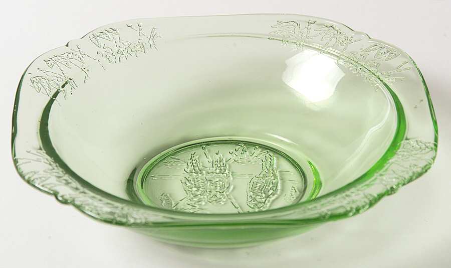 Parrot Green 5" Small Fruit/Dessert Bowl by Federal Glass -1