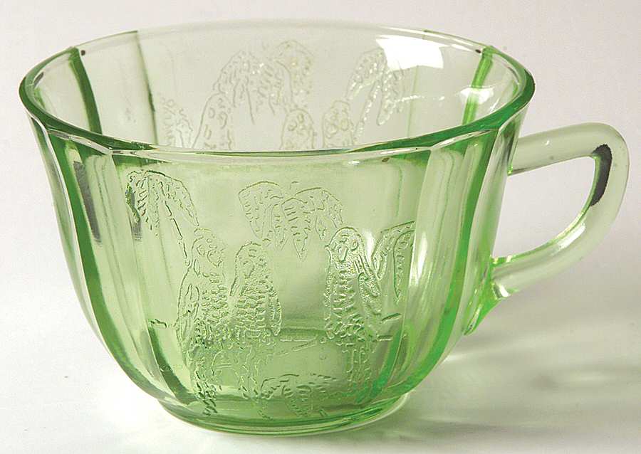 Parrot Green Cup Only by Federal Glass -1