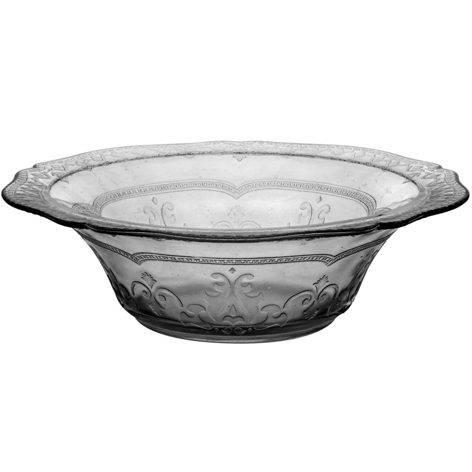 Patrician Clear 8" Large Fruit Bowl by Federal Glass -1
