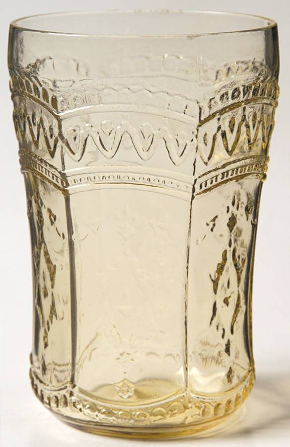 Patrician Amber 9 Oz Flat Tumbler by Federal Glass -1