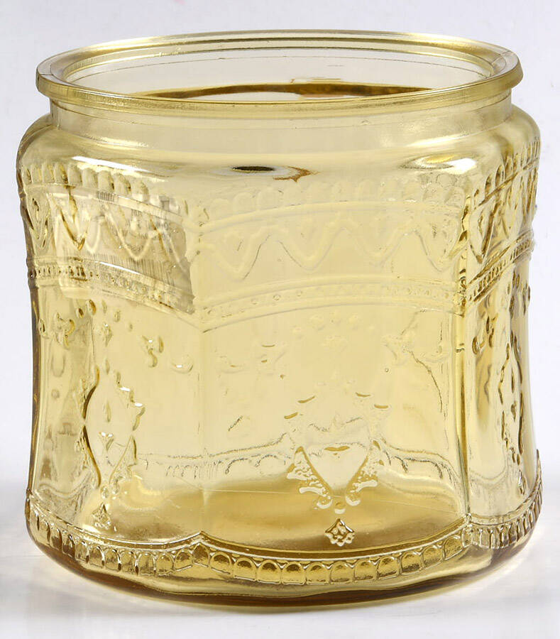 Patrician Amber Cookie Jar No Lid by Federal Glass -1