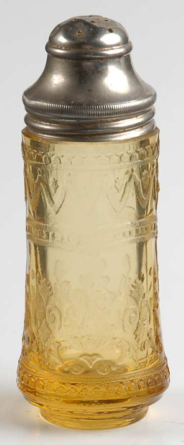 Patrician Amber Shaker with Metal Lid by Federal Glass -1