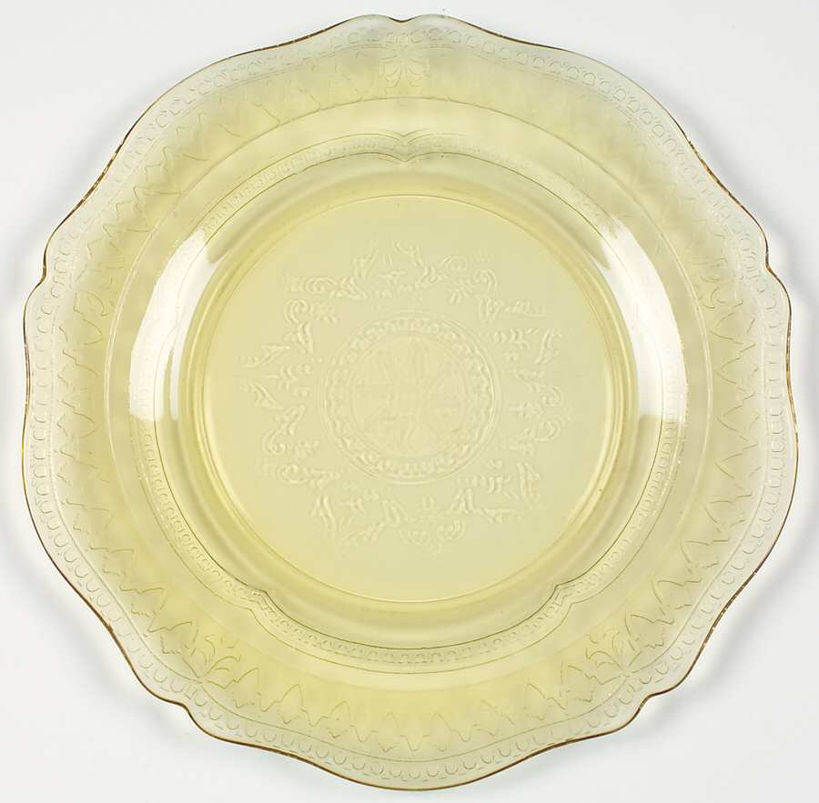 Patrician Amber Luncheon Plate by Federal Glass -1