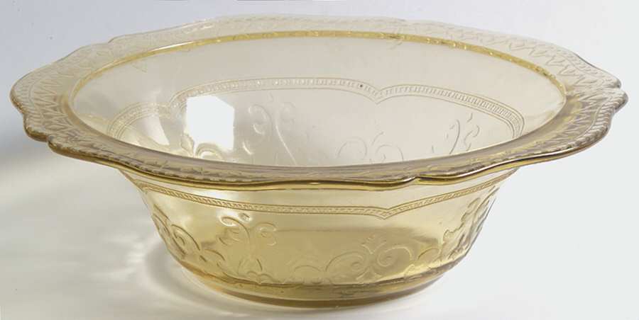 Patrician Amber 8" Large Fruit Bowl by Federal Glass -1