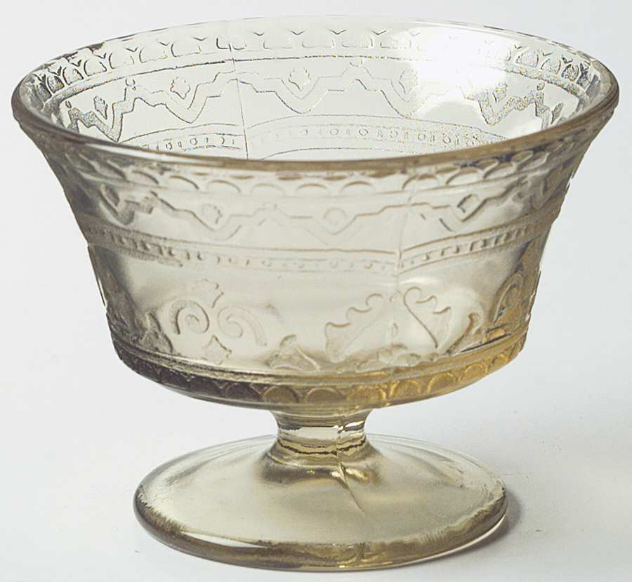 Patrician Amber Champagne/Tall Sherbet by Federal Glass -1