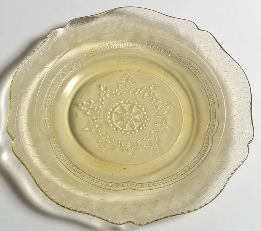 Patrician Amber Bread & Butter Plate by Federal Glass -1