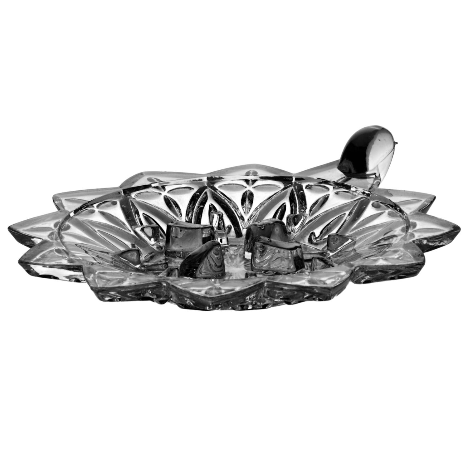 Petal Clear (2 Piece) Set Candle Lamp Base by Federal Glass -1