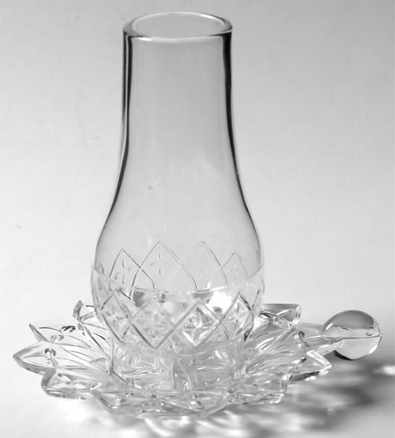 Petal Clear (2 Piece) Candle Lamp by Federal Glass -1