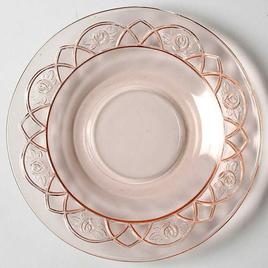 Rosemary Pink Saucer Only by Federal Glass -1