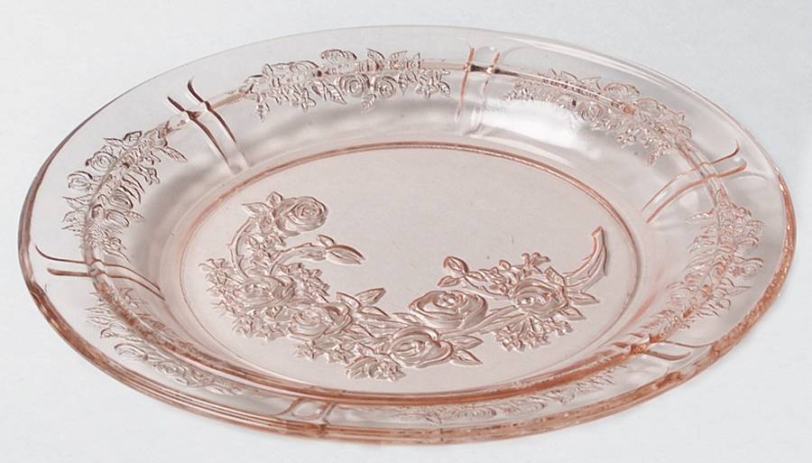 Sharon Pink Cheese Dish No Lid by Federal Glass -1