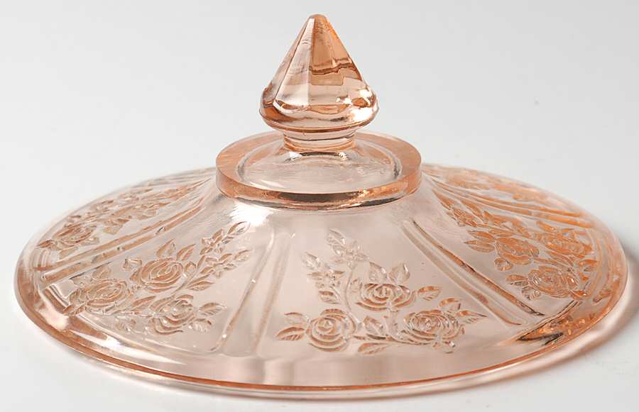 Sharon Pink Lid for Candy Jar by Federal Glass -1