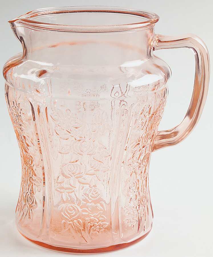 Sharon Pink 80 Oz Pitcher by Federal Glass -1