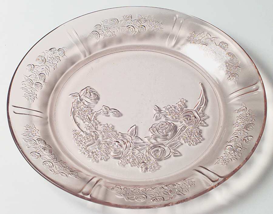 Sharon Pink Dinner Plate by Federal Glass -1