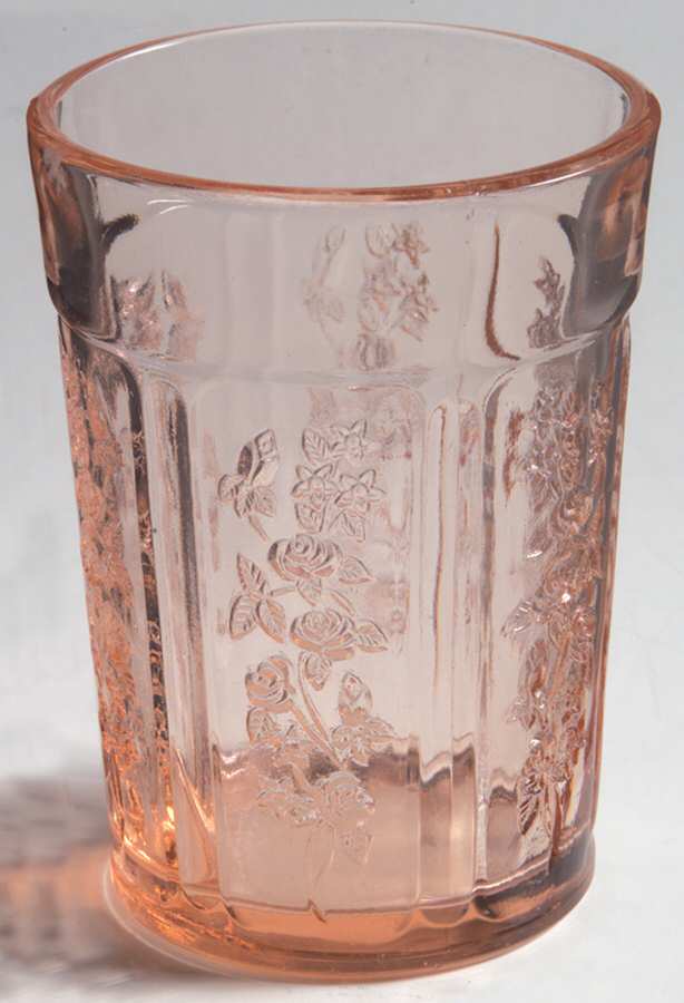 Sharon Pink 9 Oz Flat Thick Tumbler by Federal Glass -1