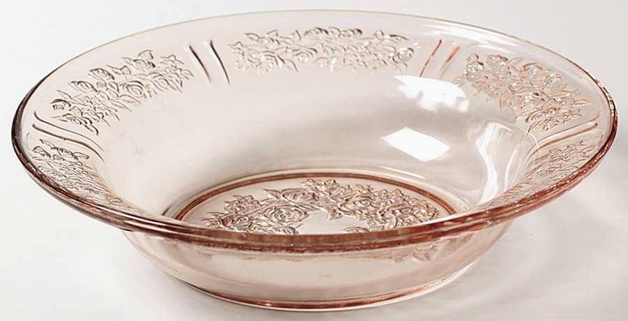 Sharon Pink Rim Soup Bowl by Federal Glass -1