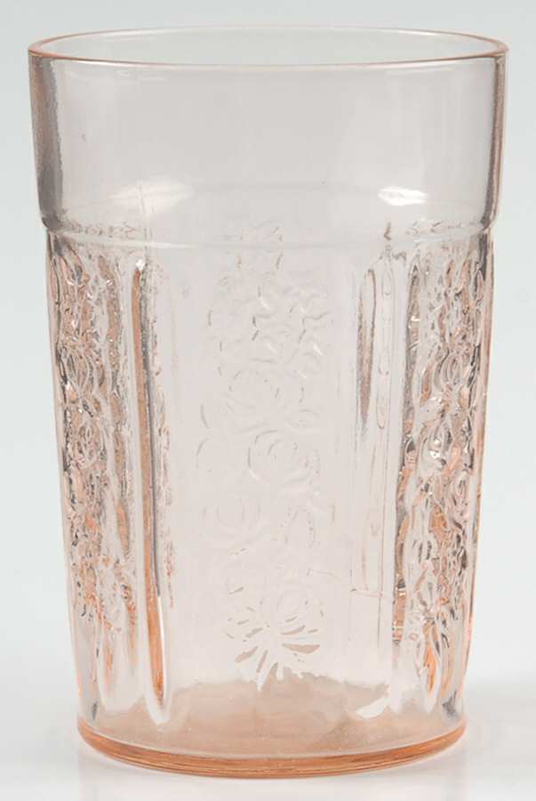Sharon Pink 9 Oz Flat Thin Tumbler by Federal Glass -1