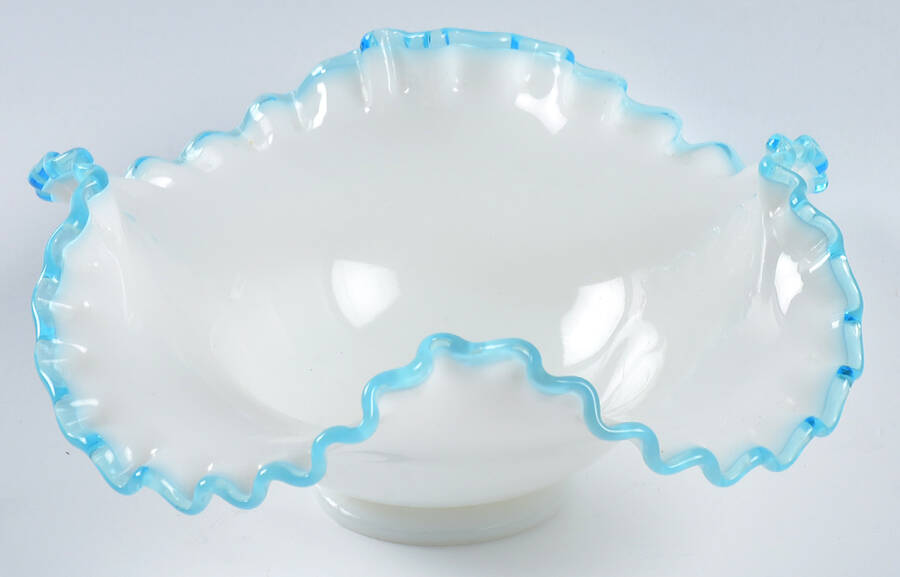 Aqua Crest (Pale Blue) 8" Flared Bowl by Fenton-1