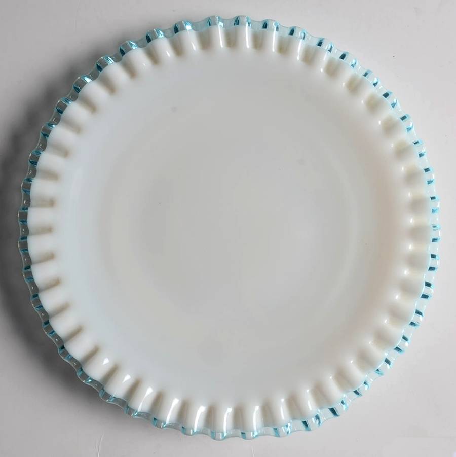 Aqua Crest (Pale Blue) 8" Salad Plate by Fenton-1