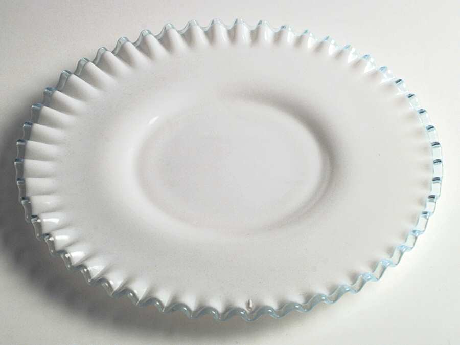Aqua Crest (Pale Blue) Sandwich Plate by Fenton-1