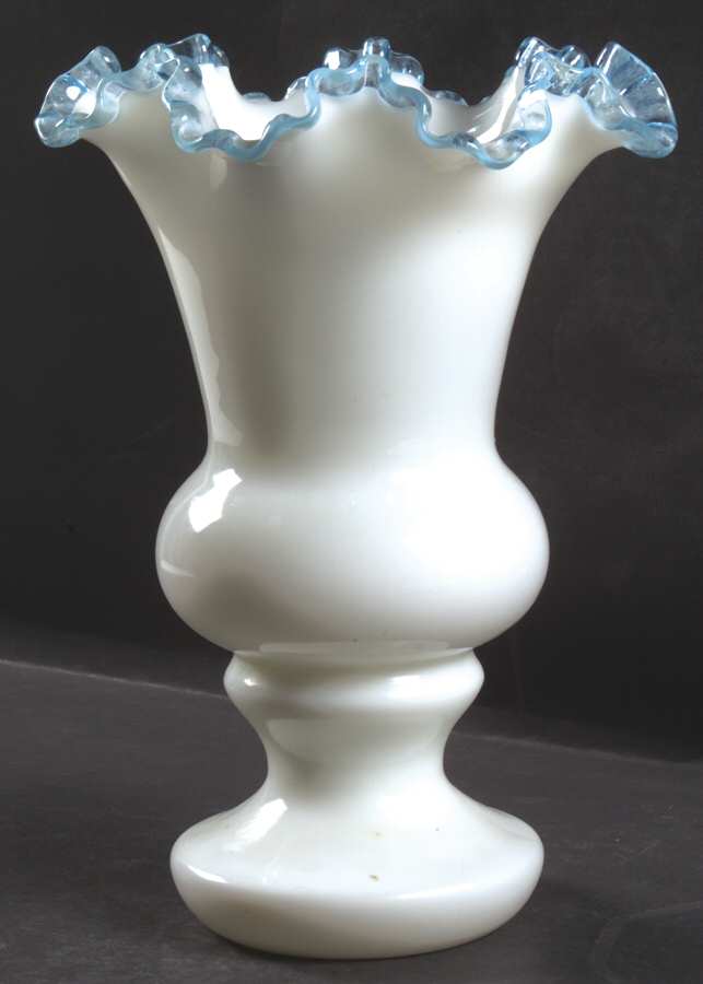 Aqua Crest (Pale Blue) 11" Flower Vase by Fenton-1