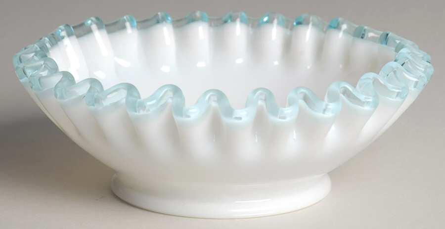 Aqua Crest (Pale Blue) Small Dessert Bowl by Fenton-1