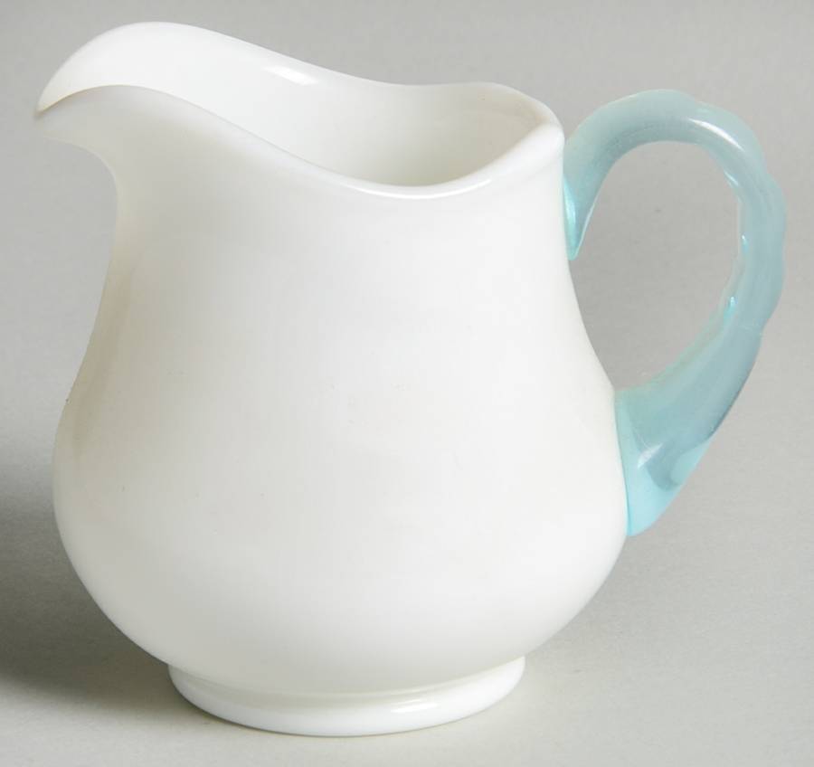 Aqua Crest (Pale Blue) Footed Creamer by Fenton-1
