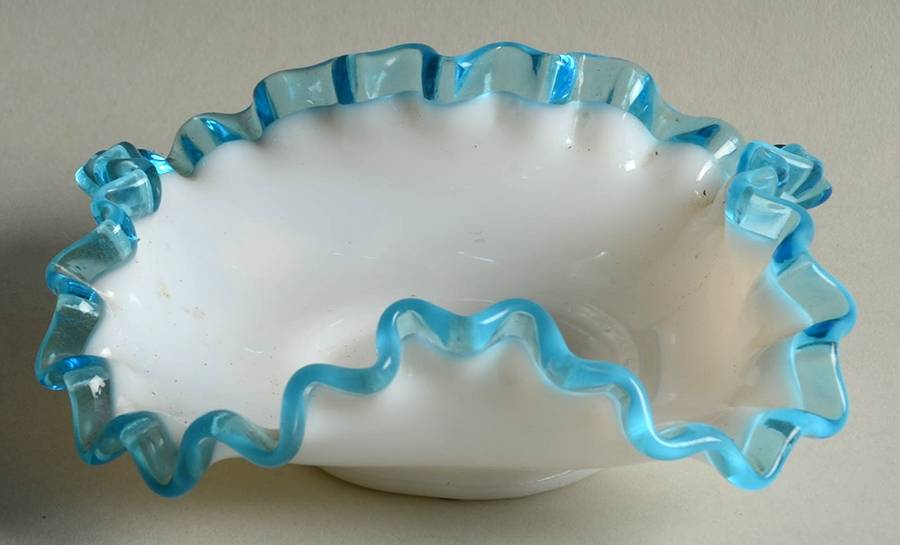 Aqua Crest (Pale Blue) 5" Square Bon Bon by Fenton-1