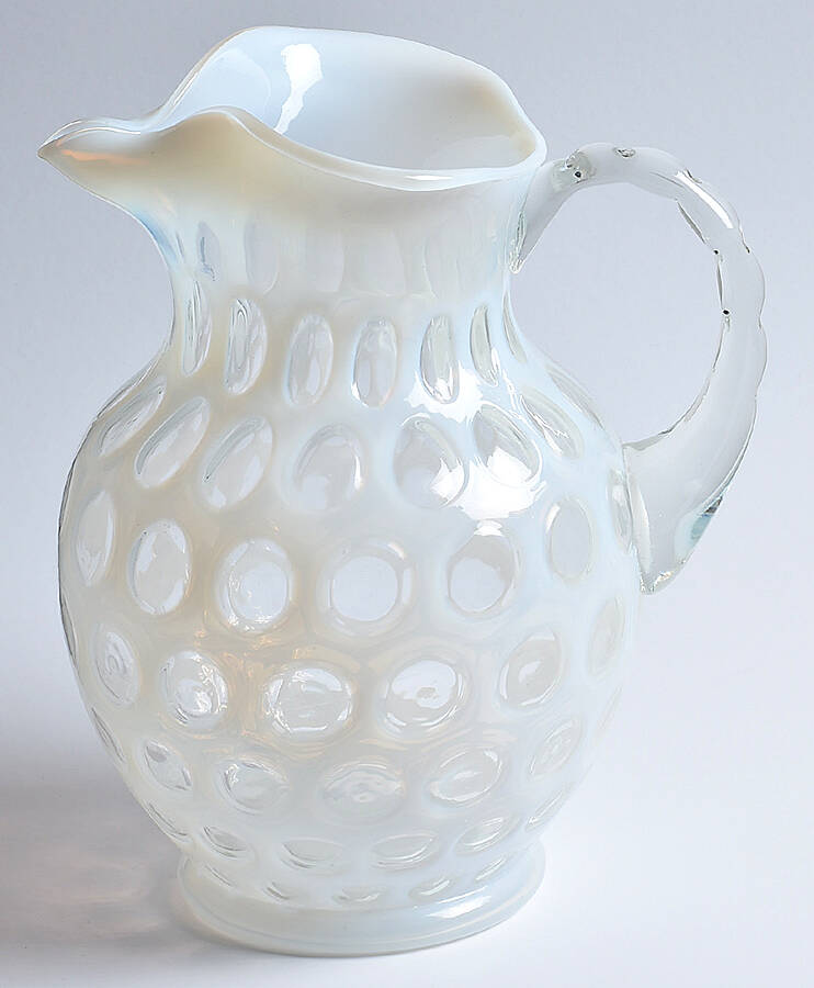 Coin Dot French (Opalescent) 80 Oz Ice Lip Pitcher by Fenton-1